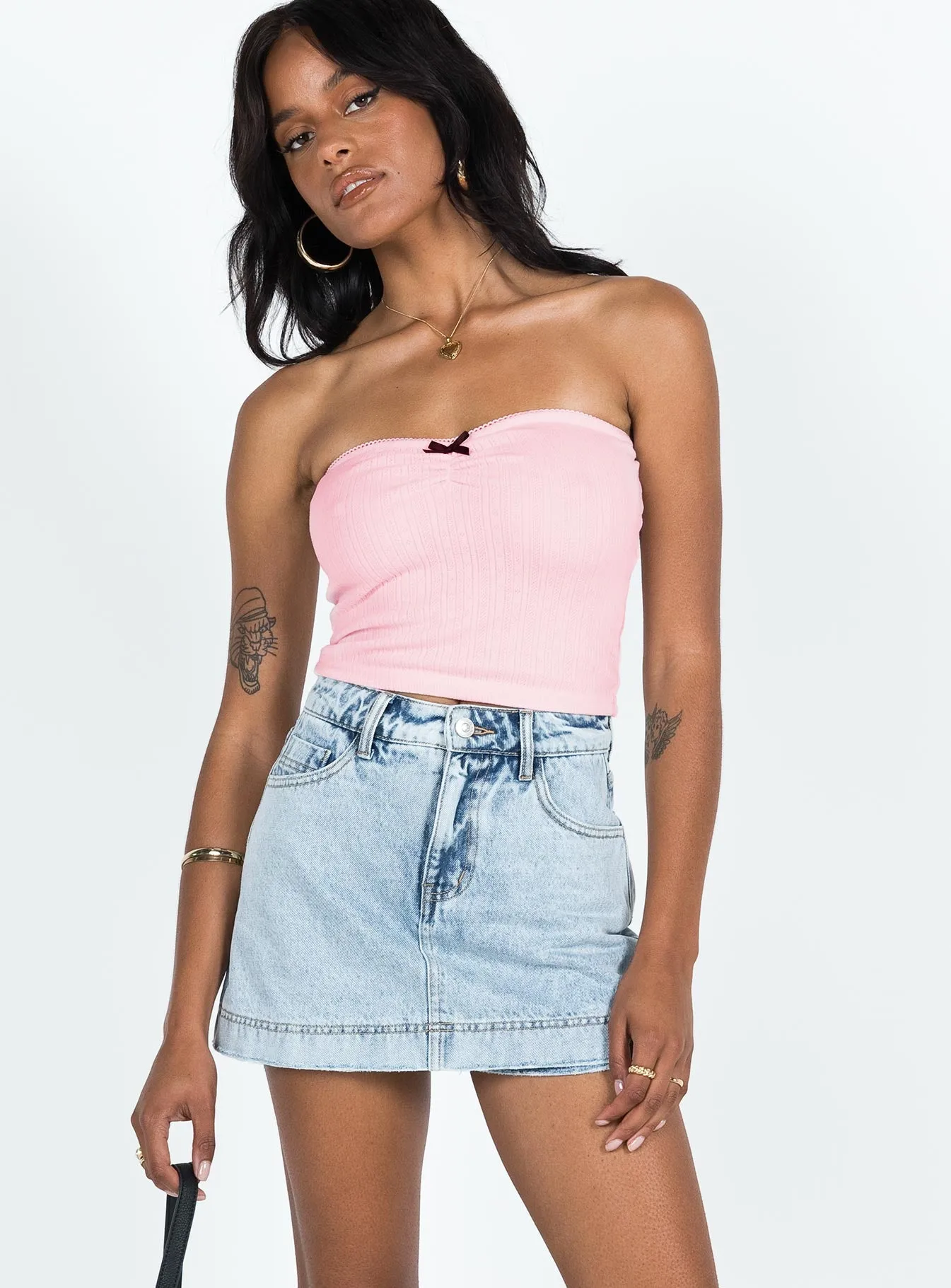 Heuston Skort Denim Photography Session Friction Free