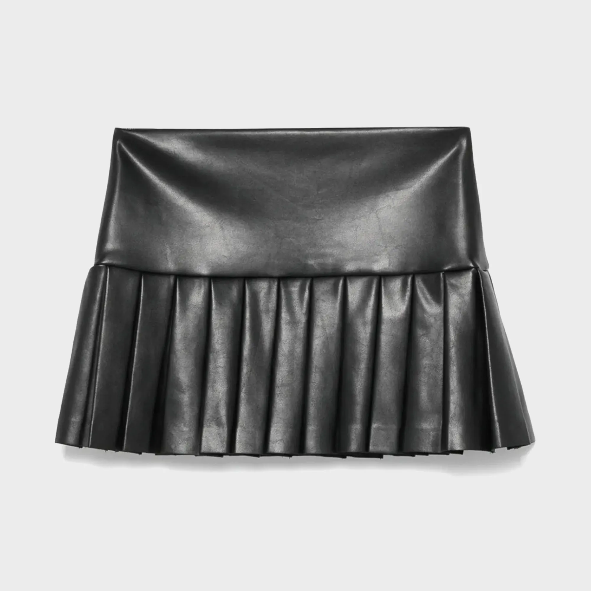 Norma Kamali Pleated Pickleball Skirt - Black Minimalist Trim