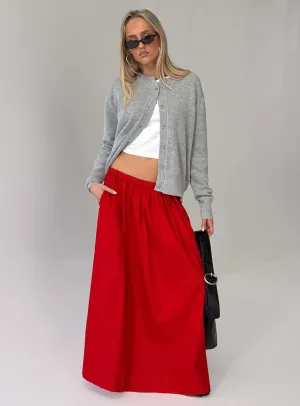 Trend Ready Felipa Maxi Skirt Red