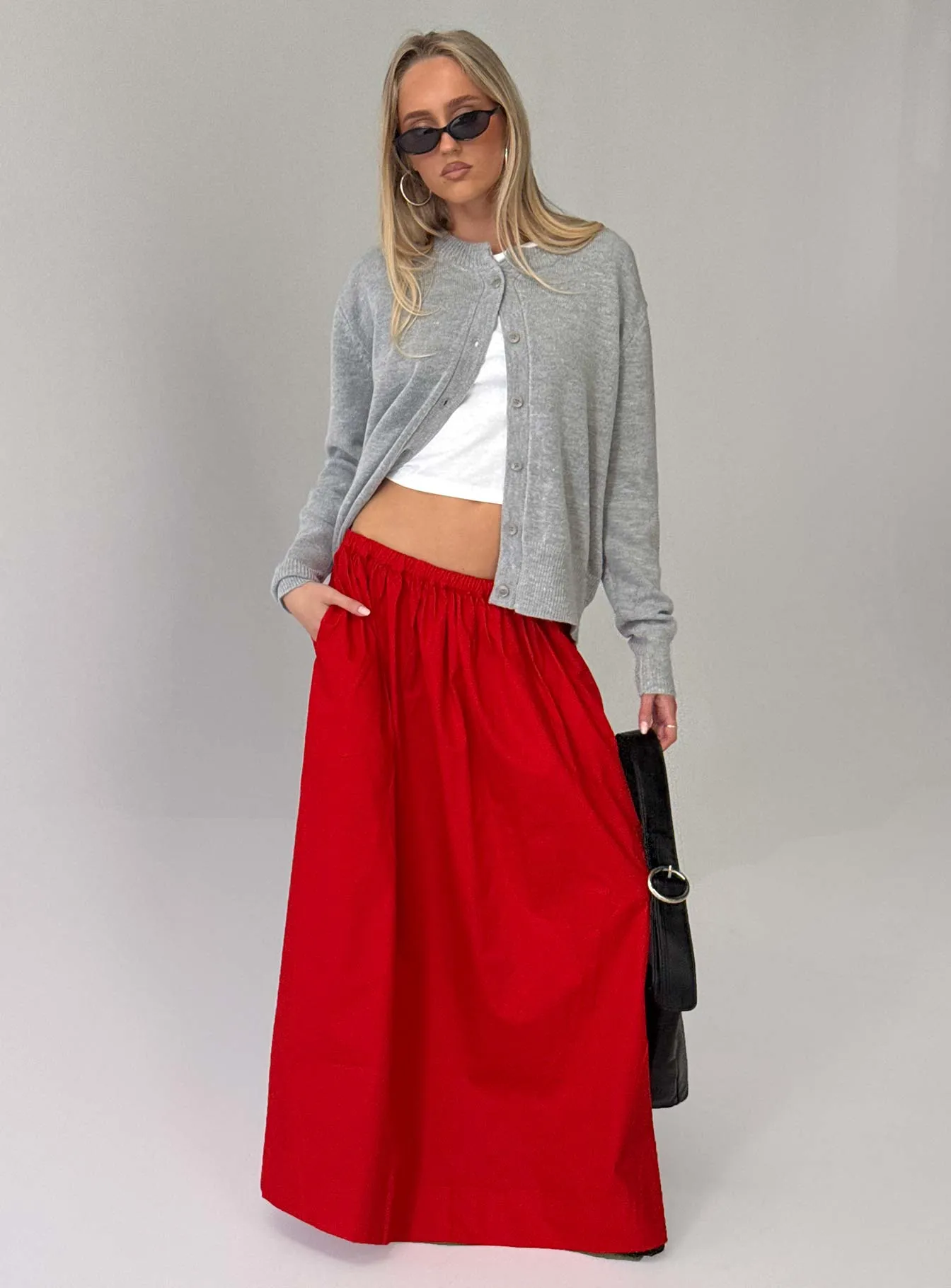 Trend Ready Felipa Maxi Skirt Red