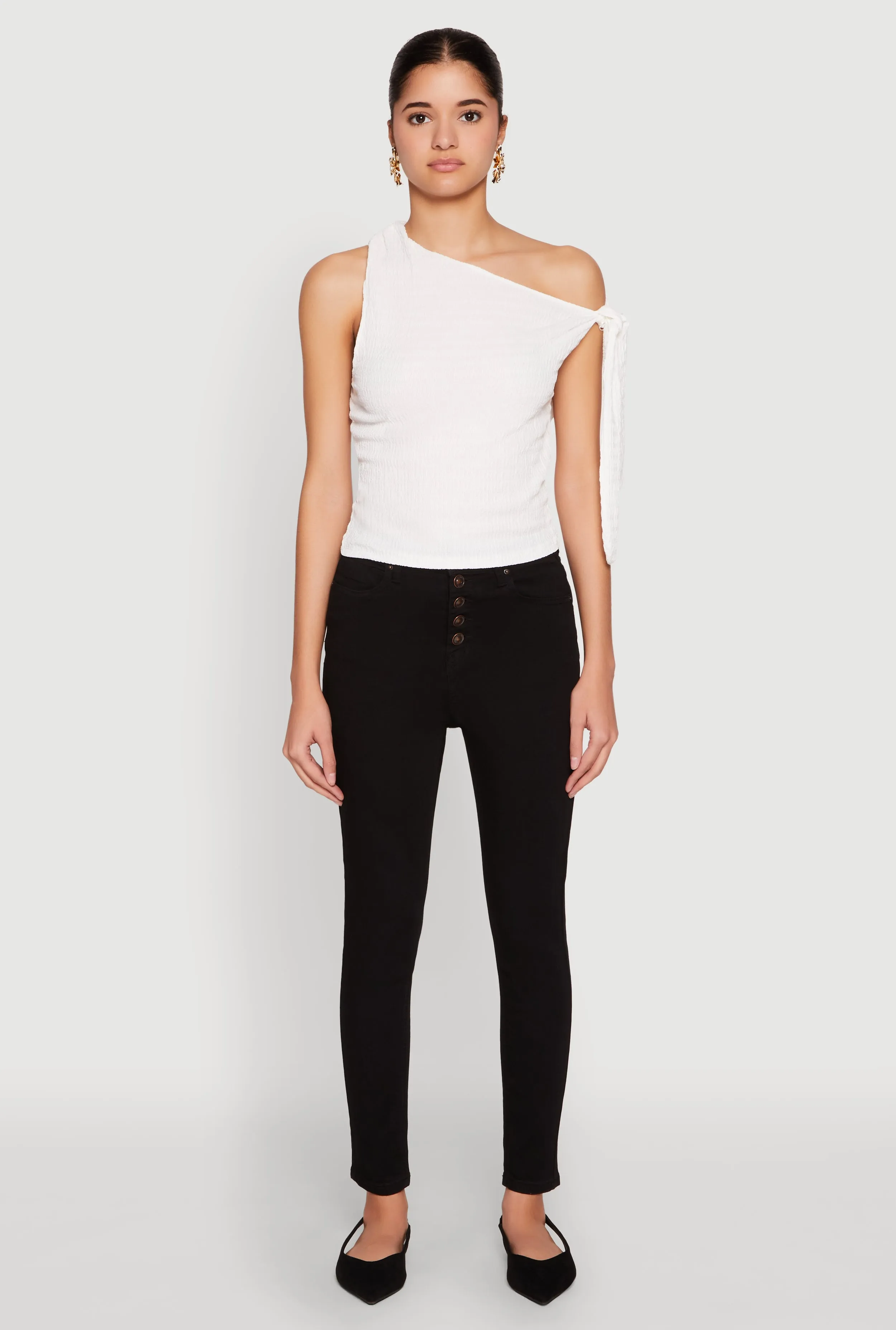 Modern Attire WAX Button Fly Skinny Jeans