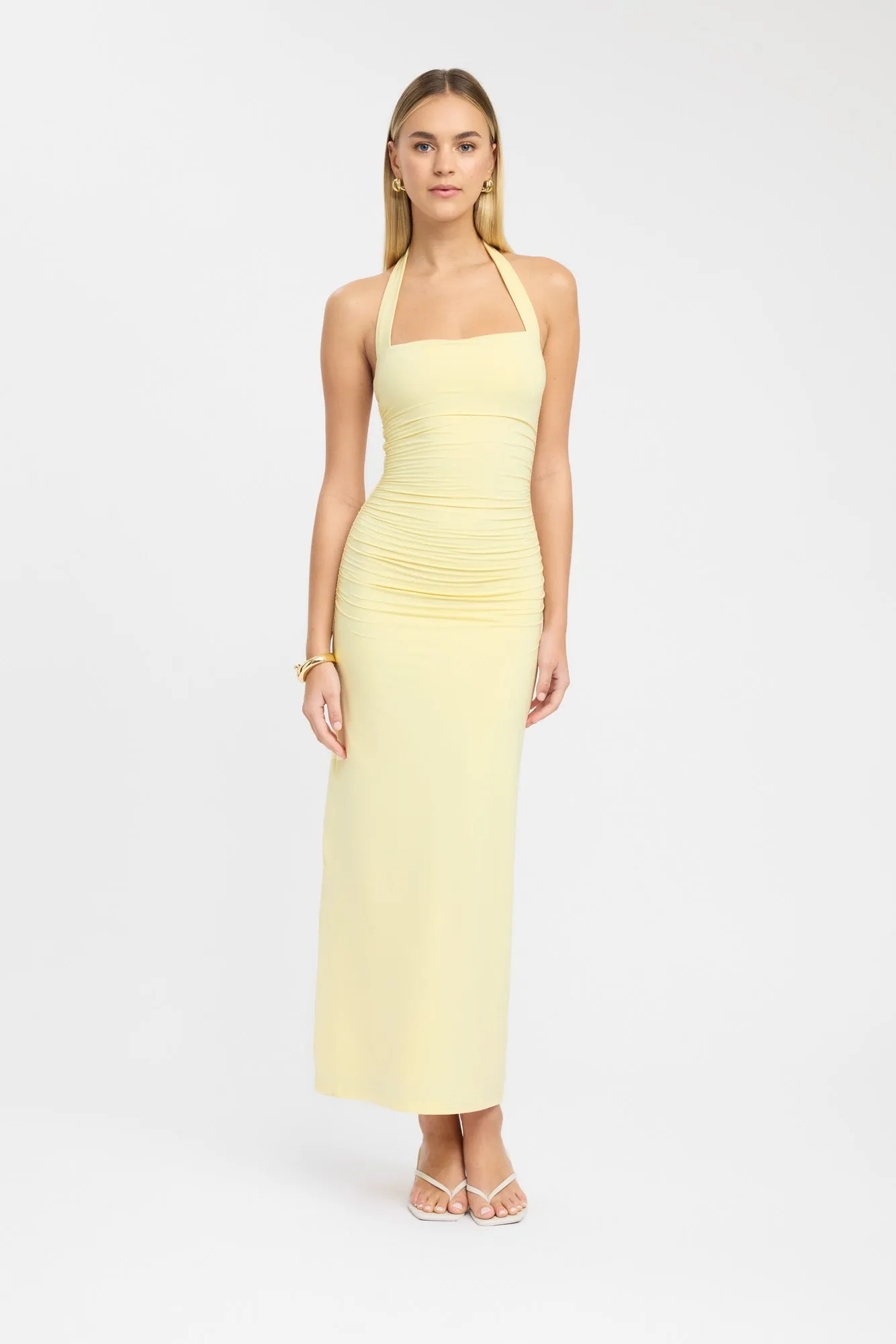 Hailey Halter Dress StaticResistantLining DoubleStitched