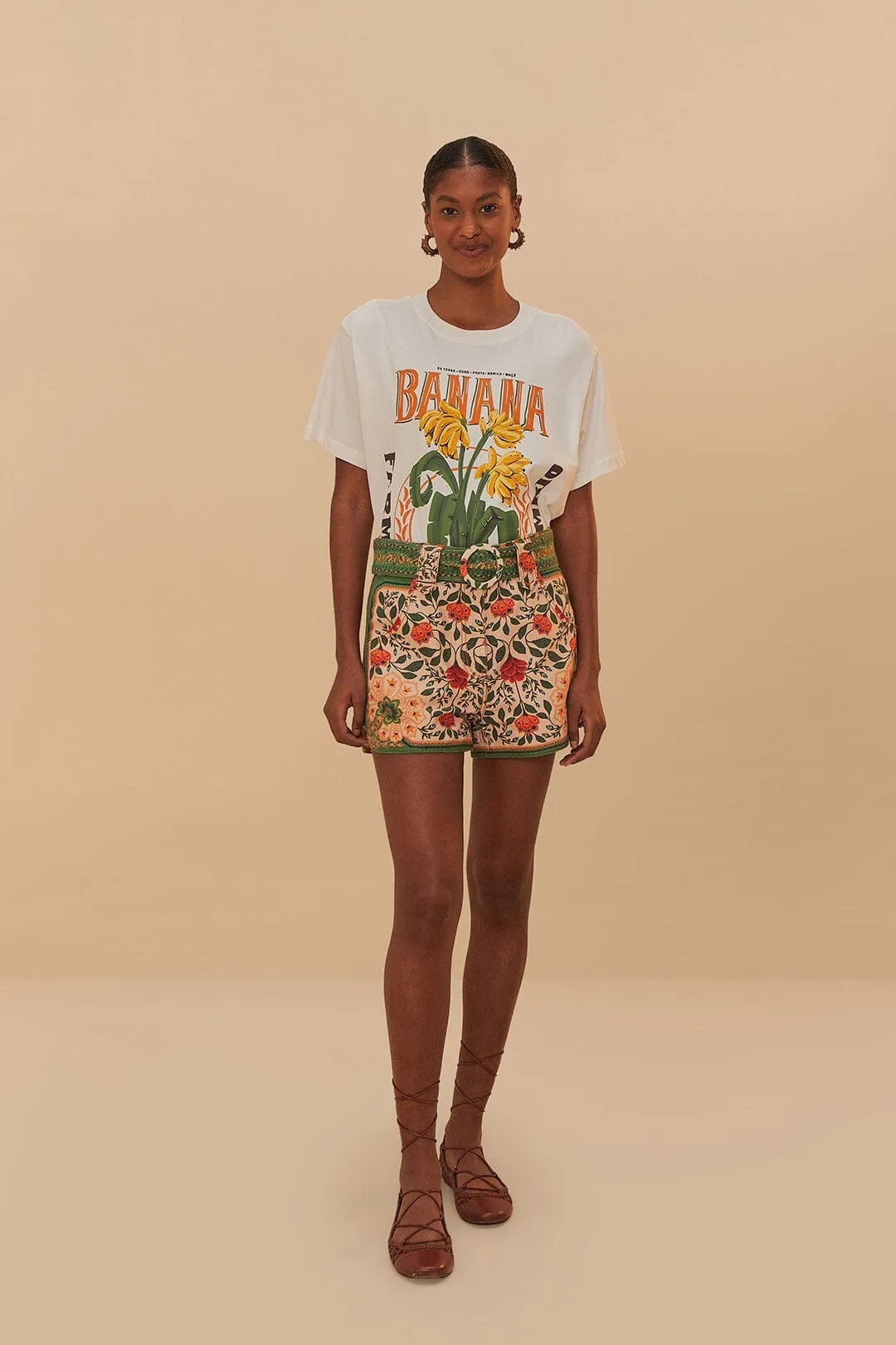 New Yorker Off-White Banana Cocina Relaxed T-Shirt