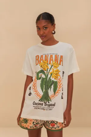 Off-White Banana Cocina Relaxed T-Shirt Wind Glow Breathable knit
