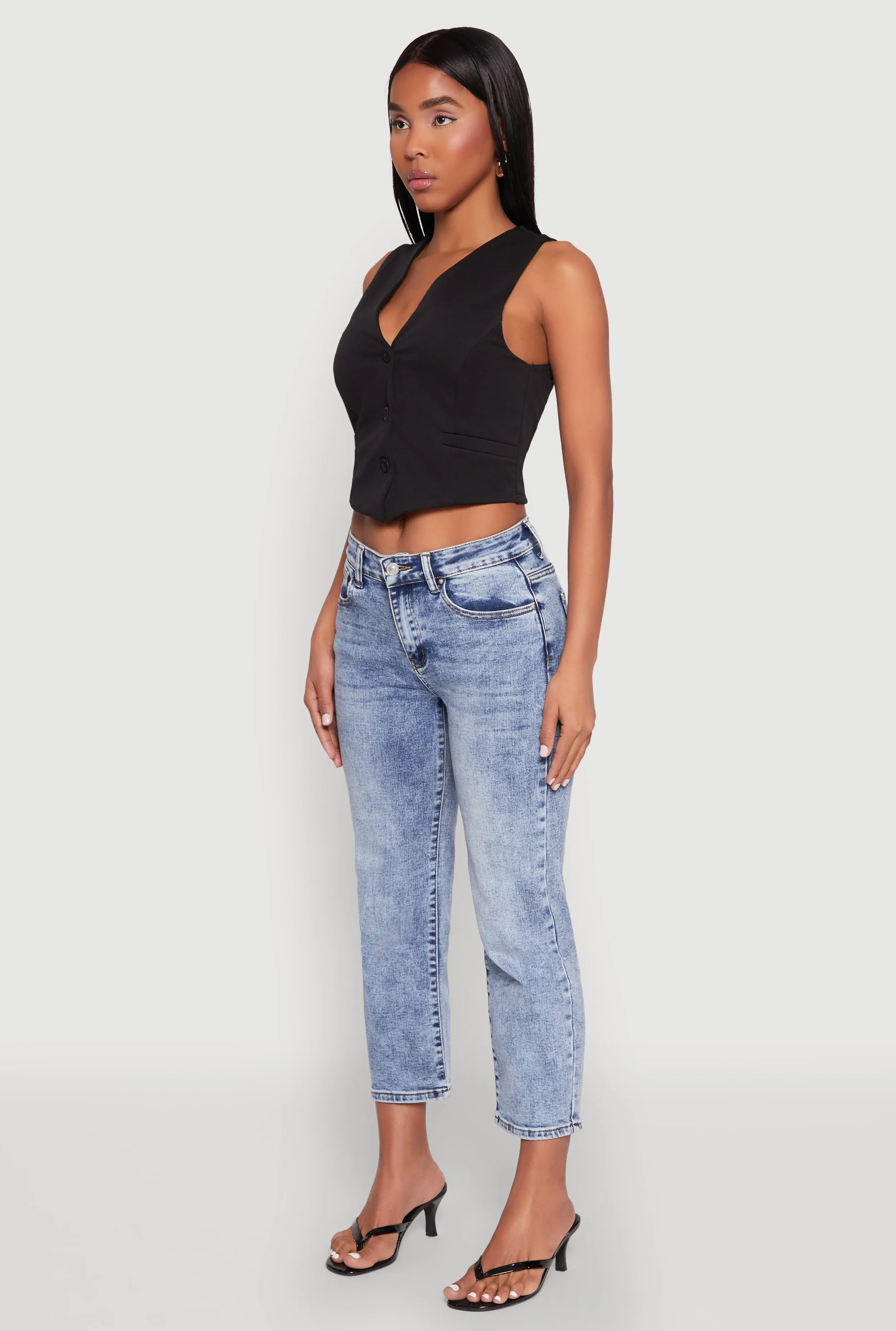WAX Straight Leg Capri Jeans Always Appropriate Odor Control Treatment