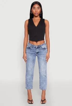 WAX Straight Leg Capri Jeans Layer Staple