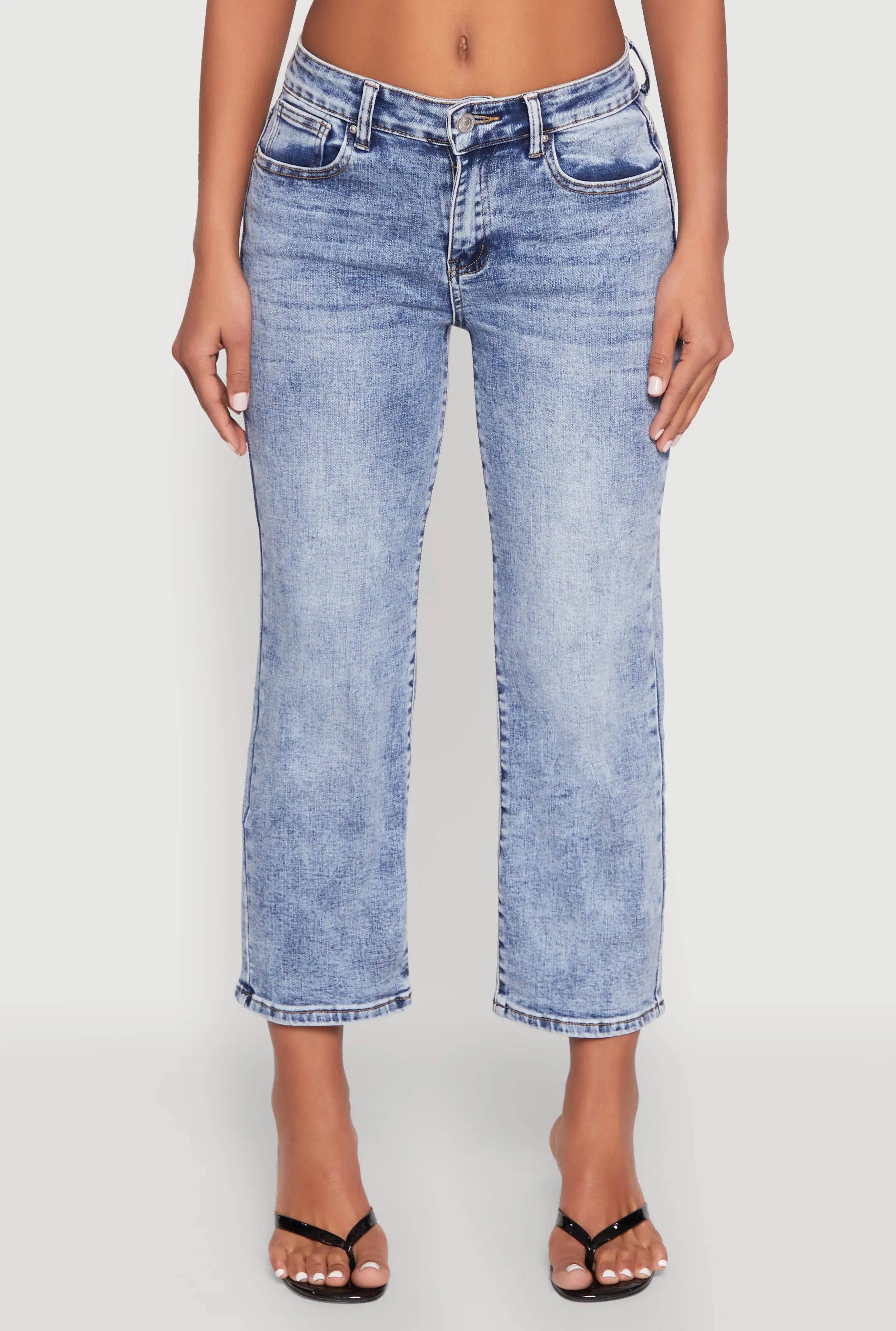 WAX Straight Leg Capri Jeans Lightweight Material