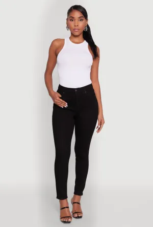 WAX Basic High Waisted Skinny Jeans Straight Leg