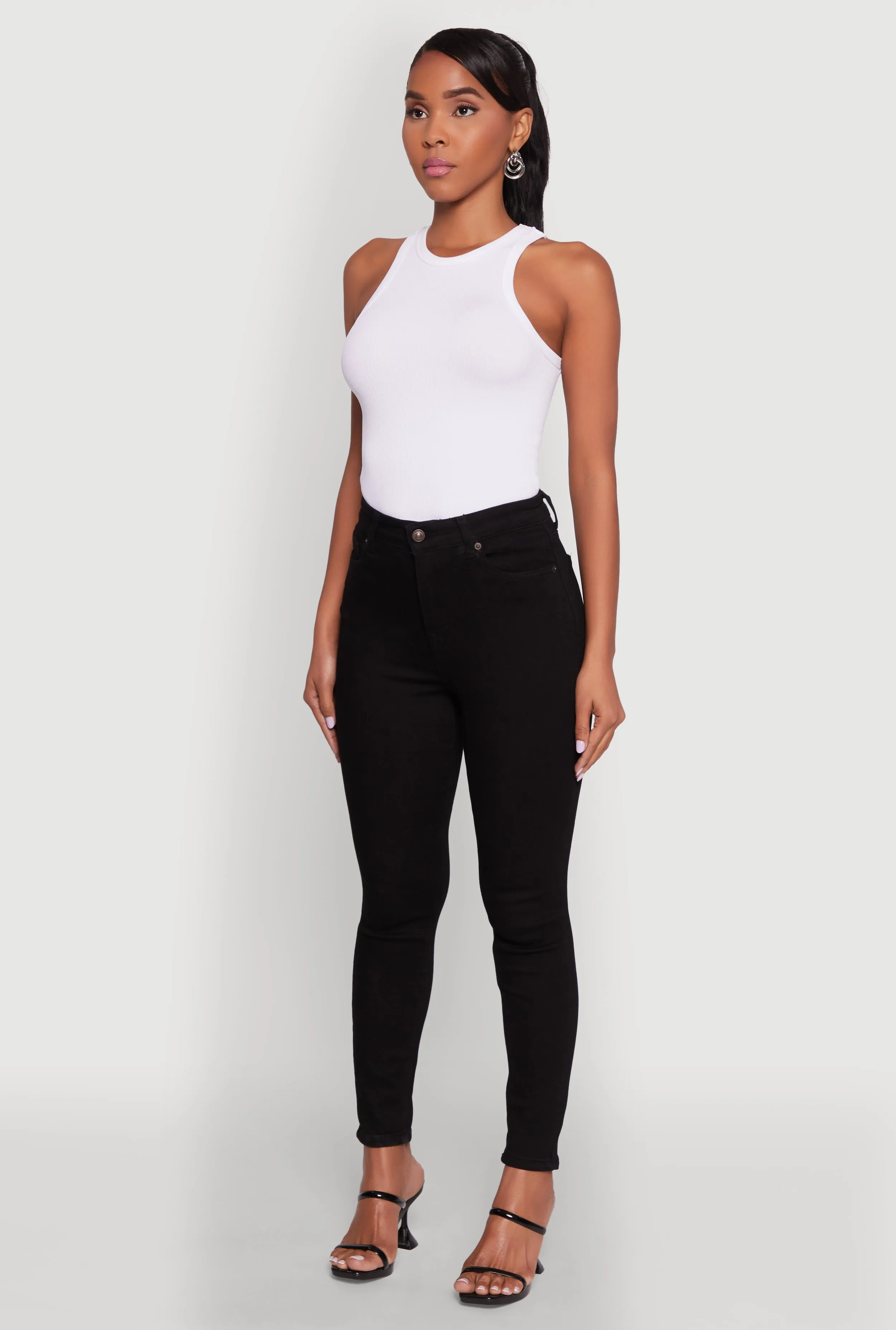 WAX Basic High Waisted Skinny Jeans Everyday Ready Rainy Day Brunch Outfit