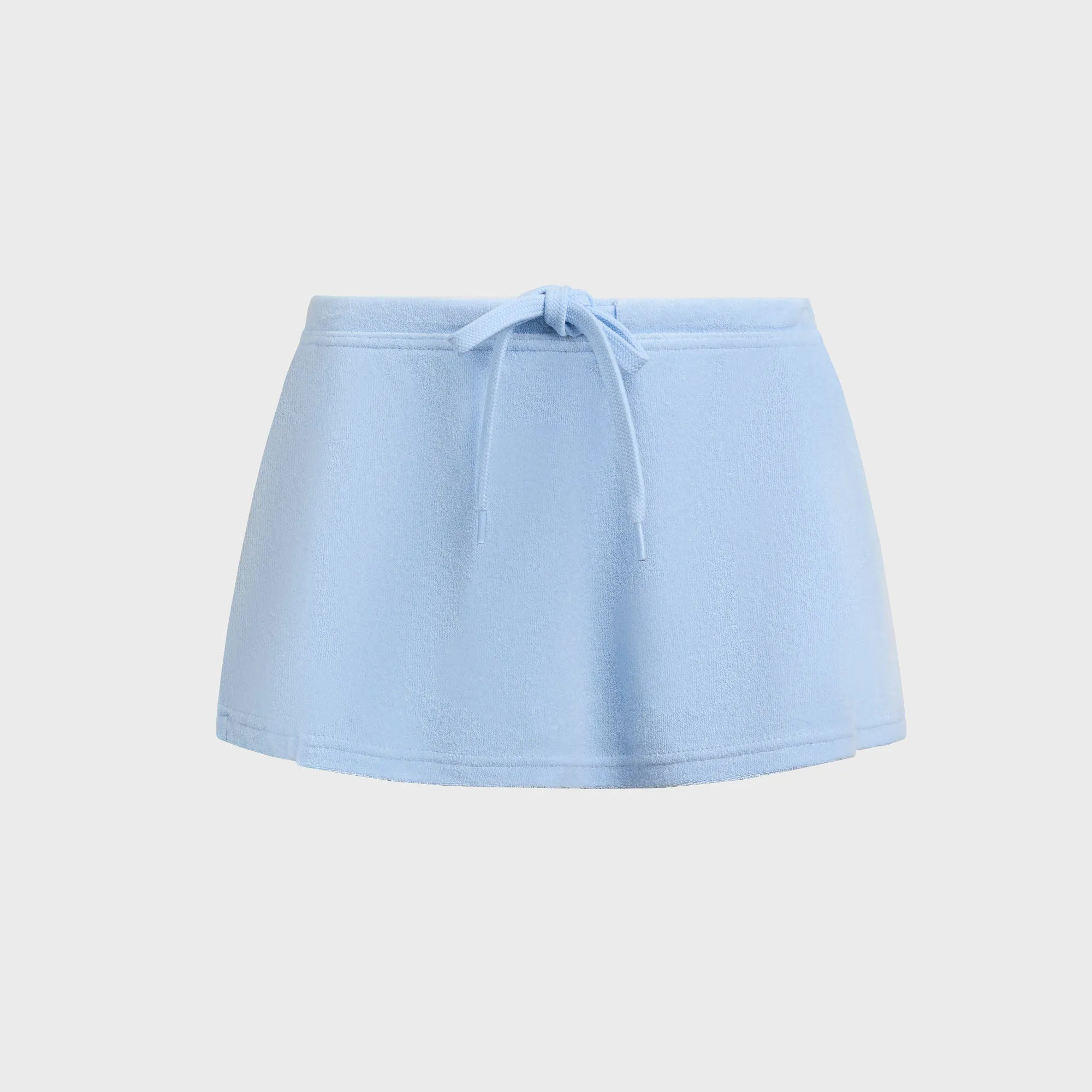 GUIZIO Dani Terry Mini Skort - Powder Blue Athleisure Inspired