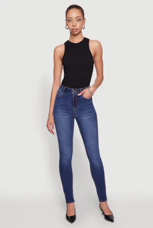 WAX Whiskered Rolled Cuff Skinny Jeans Fit and Comfort