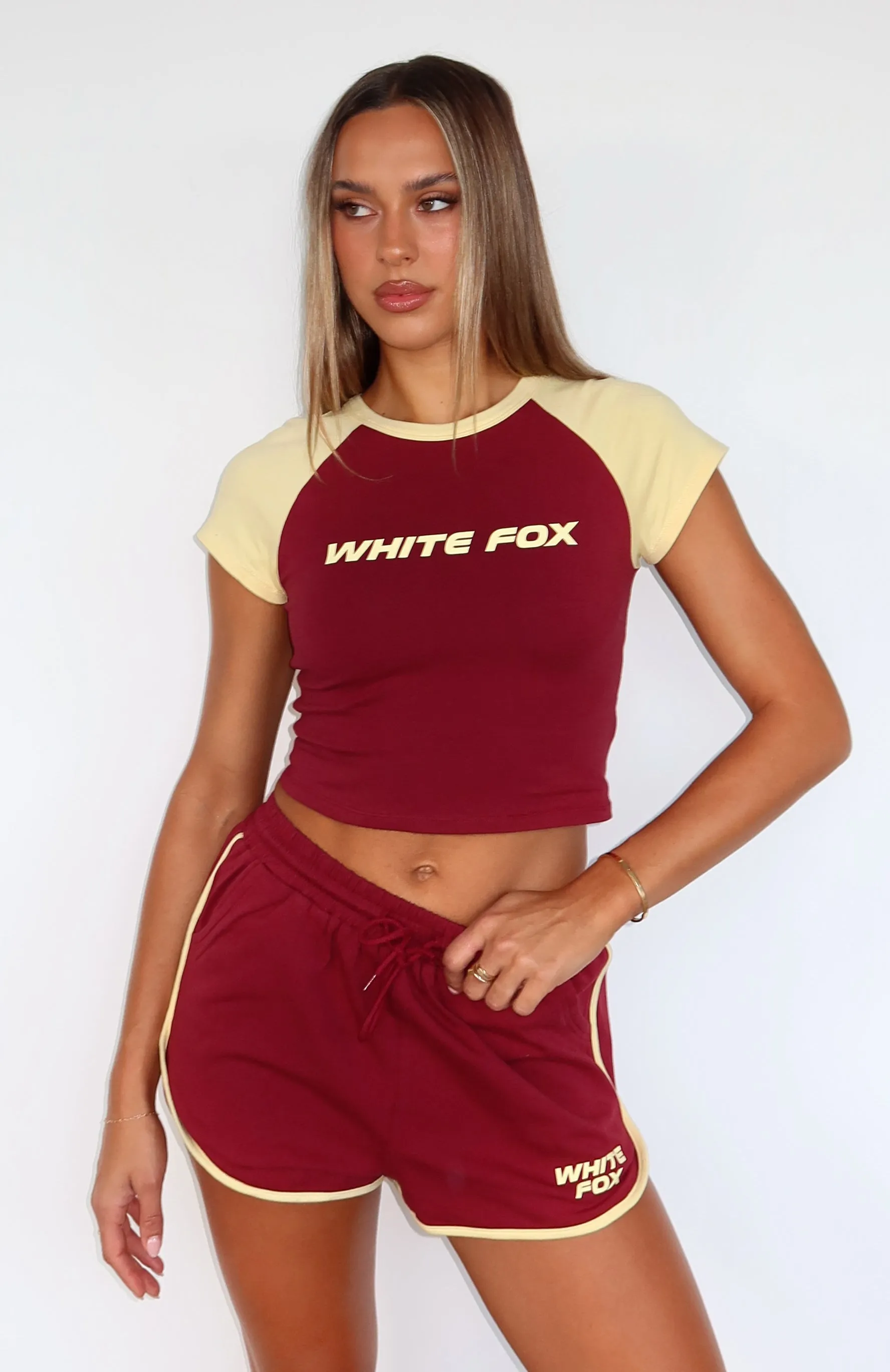 Another Level Relaxed Shorts Burgundy Reinforced Stress Points poolside fashion