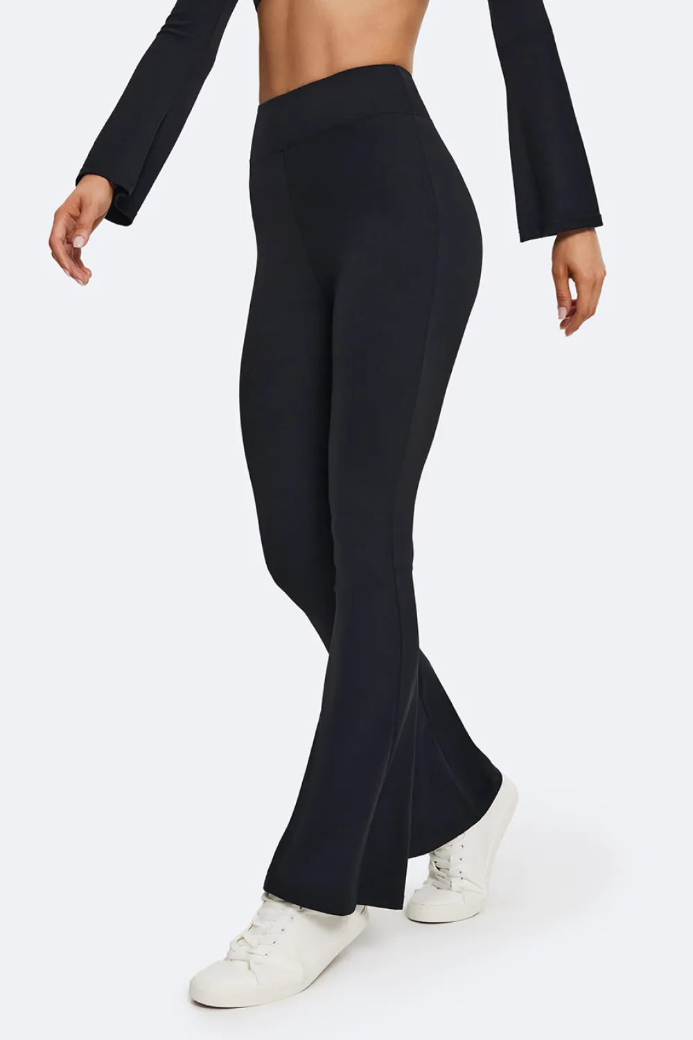 Lounge Comfort Fade Resistant Studio Practice High-Waisted Flared Leggings