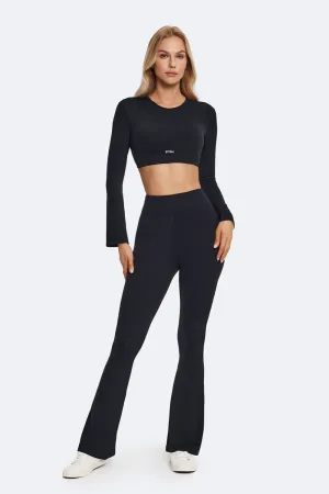 Studio Wear High-Waisted Flared Leggings