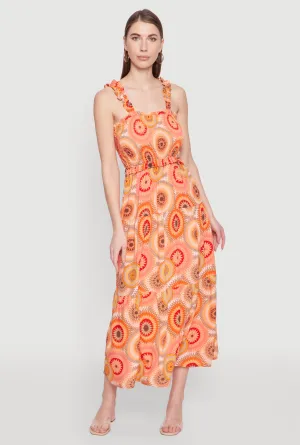 Trendy Essentials skin friendly Square Neck Tiered Midi Dress