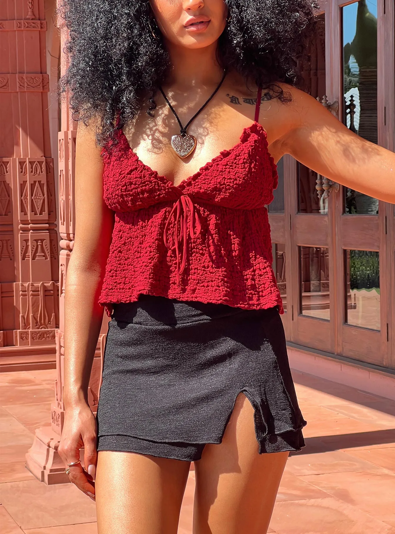 Simple Layers Angel Mini Skirt Black