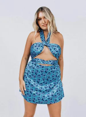 Limited Quantity Dancing in the Dark Mini Skirt Blue