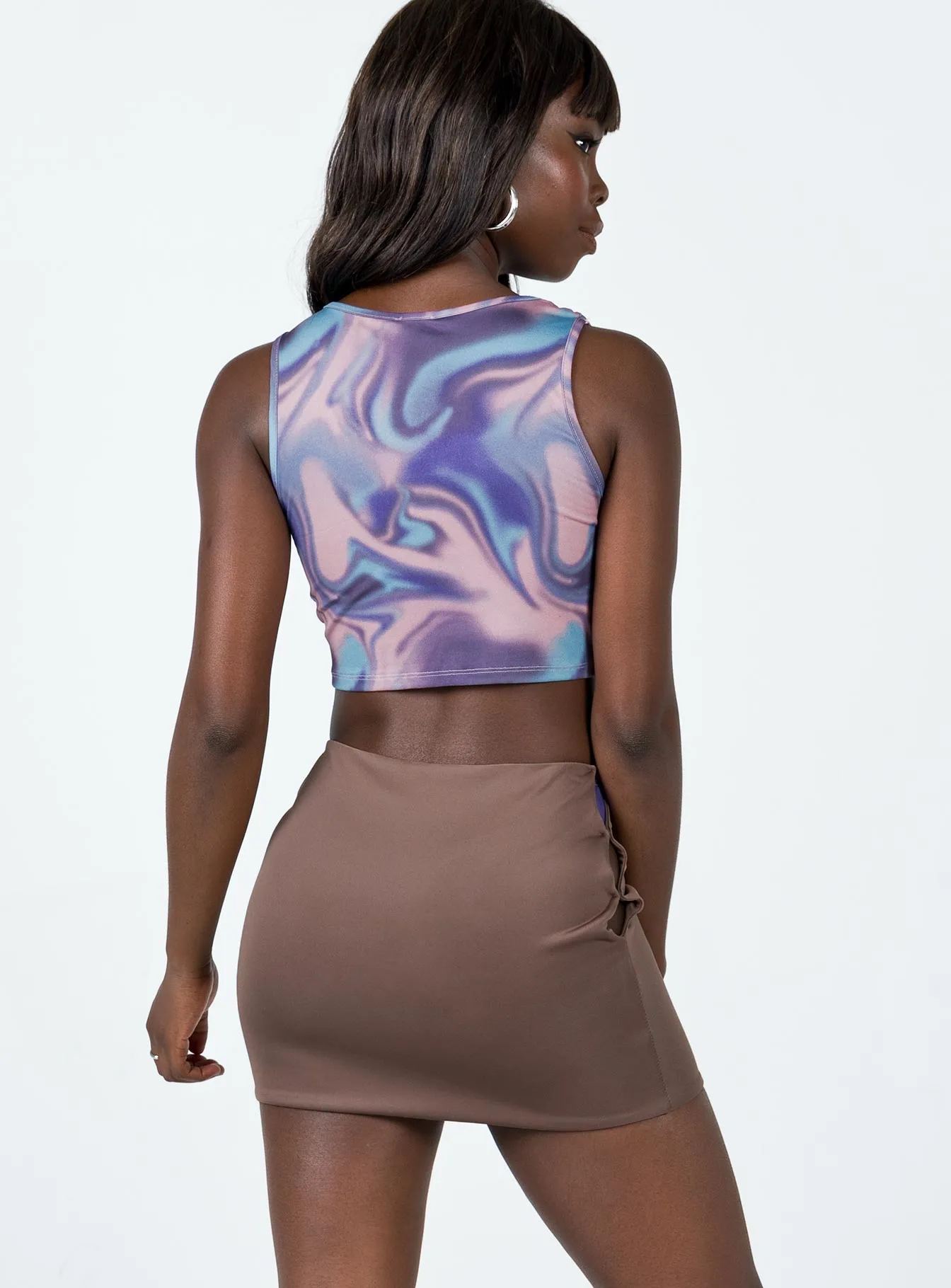 Presley Mini Skirt Brown Modern Cut