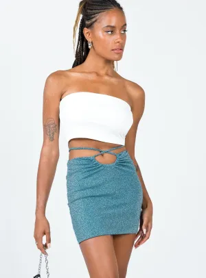Humaira Mini Skirt Blue Simple Flow