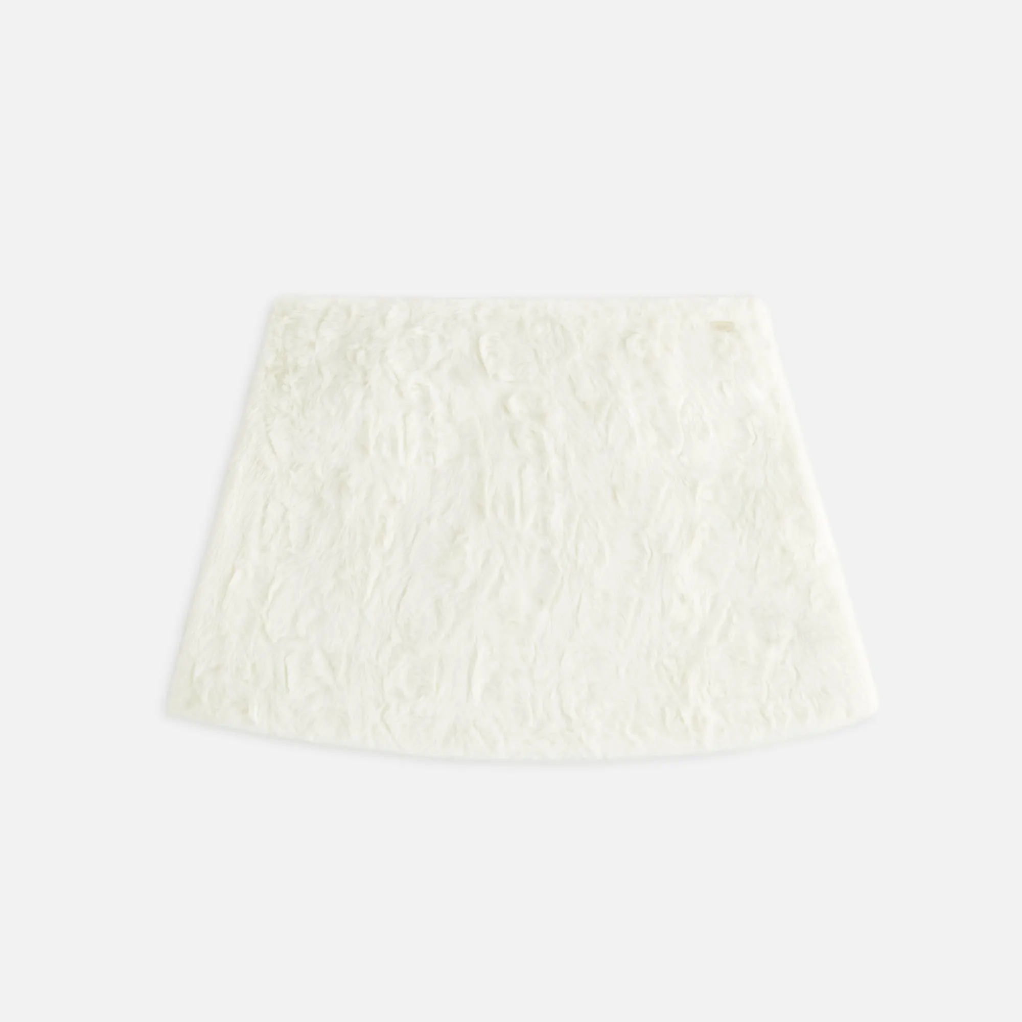 Layered Hem Kith Women Ashtyn Cowlick Fur Mini Skirt - Sandrift