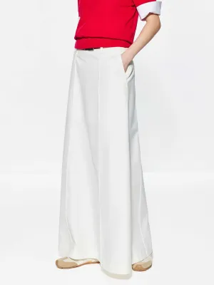 high contrast All Occasion Include Belt Back Slit Maxi Skirt