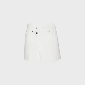 Ksubi Rap Skirt Curve - Ecru Street Style