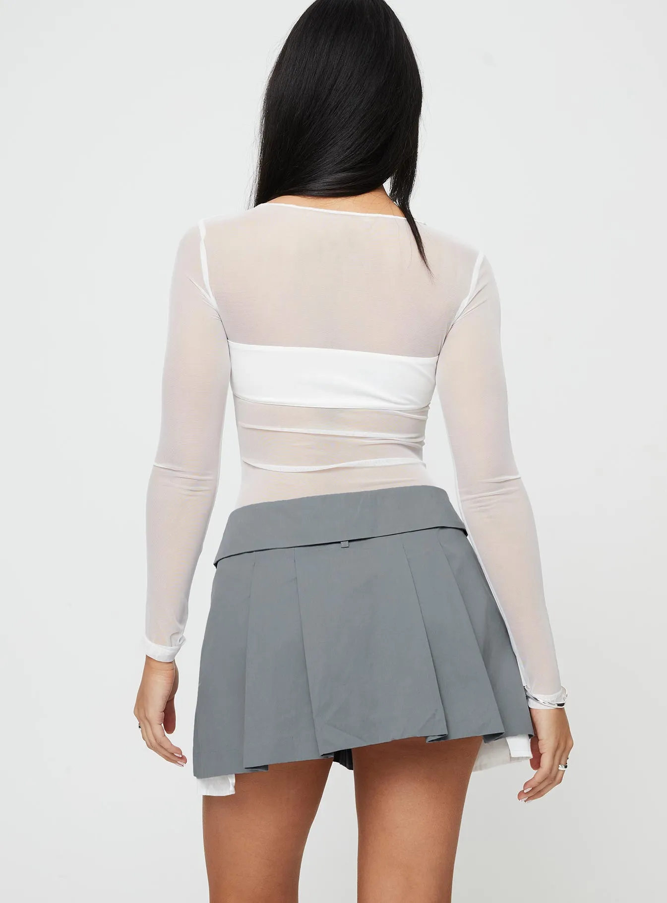 Utility Mini Skirt Slate Autumn Stroll