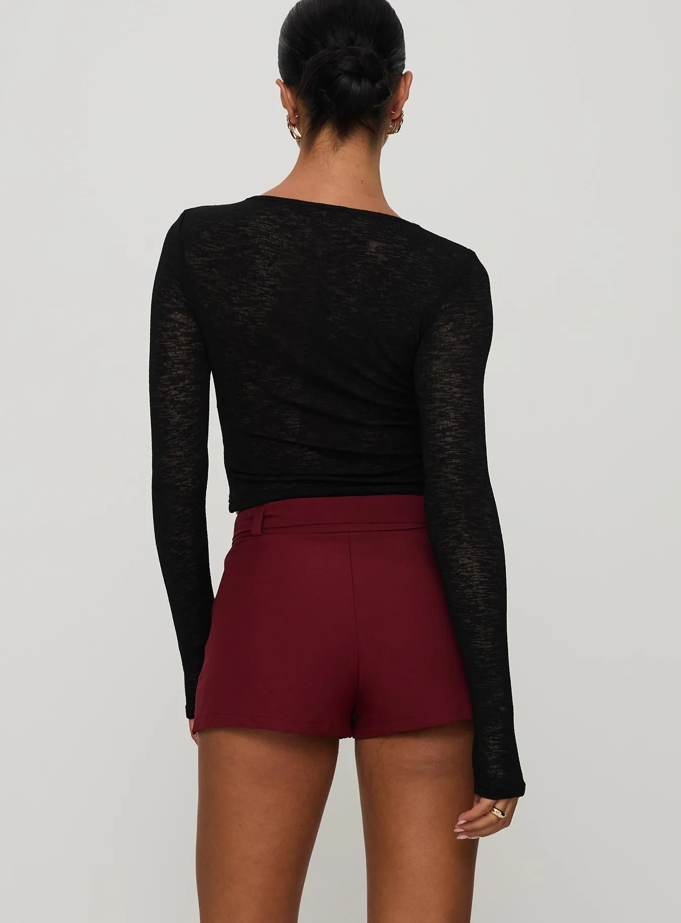 Volley Mini Skort Cherry Red Tall Invisible Seams