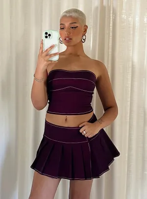 Eco Friendly Dye Motel Zabini Skirt Burgundy