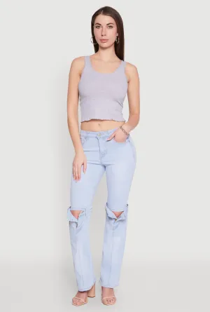 VIP Convertible Straight Leg Jeans Effortless Clothing