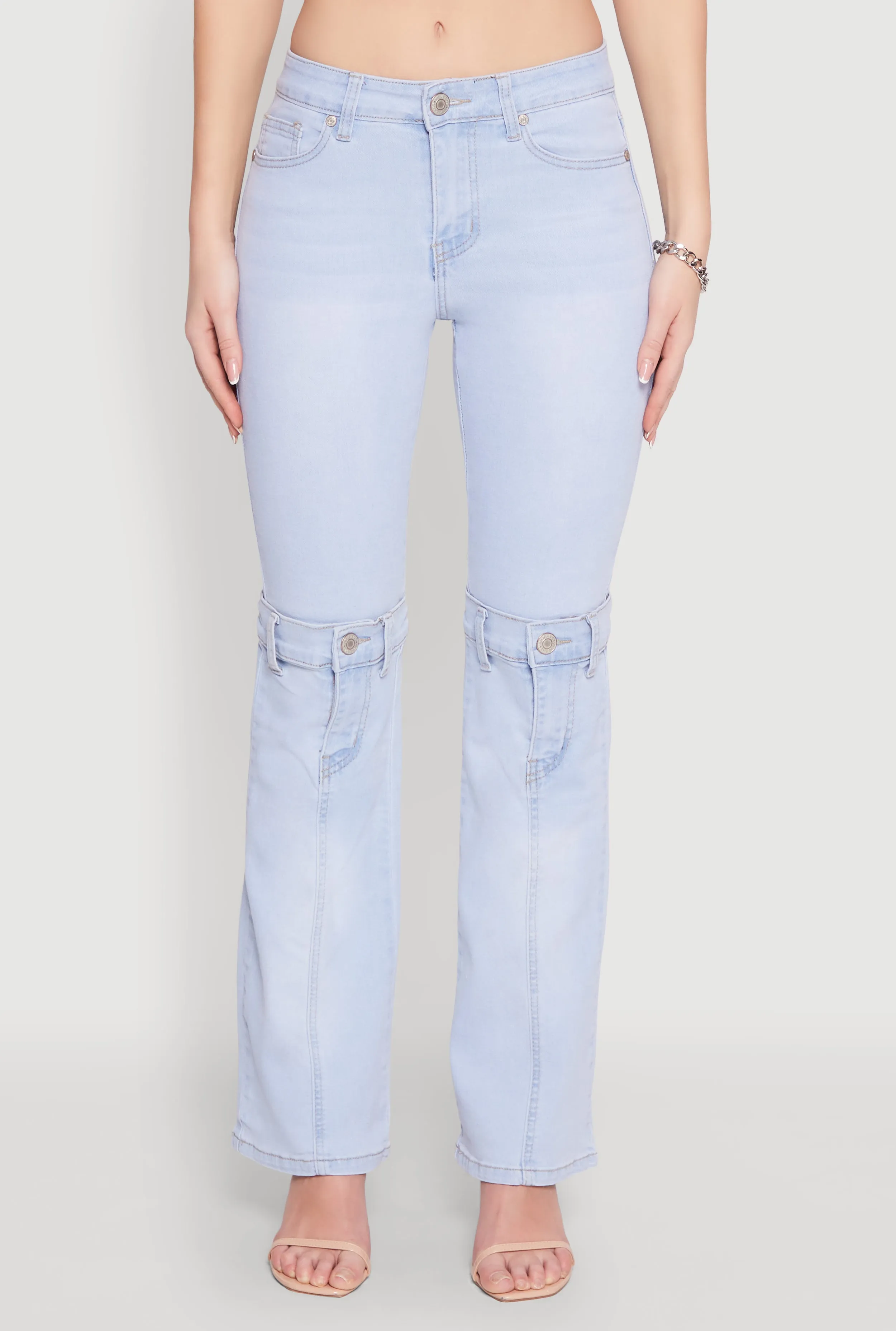 VIP Convertible Straight Leg Jeans Balanced Look