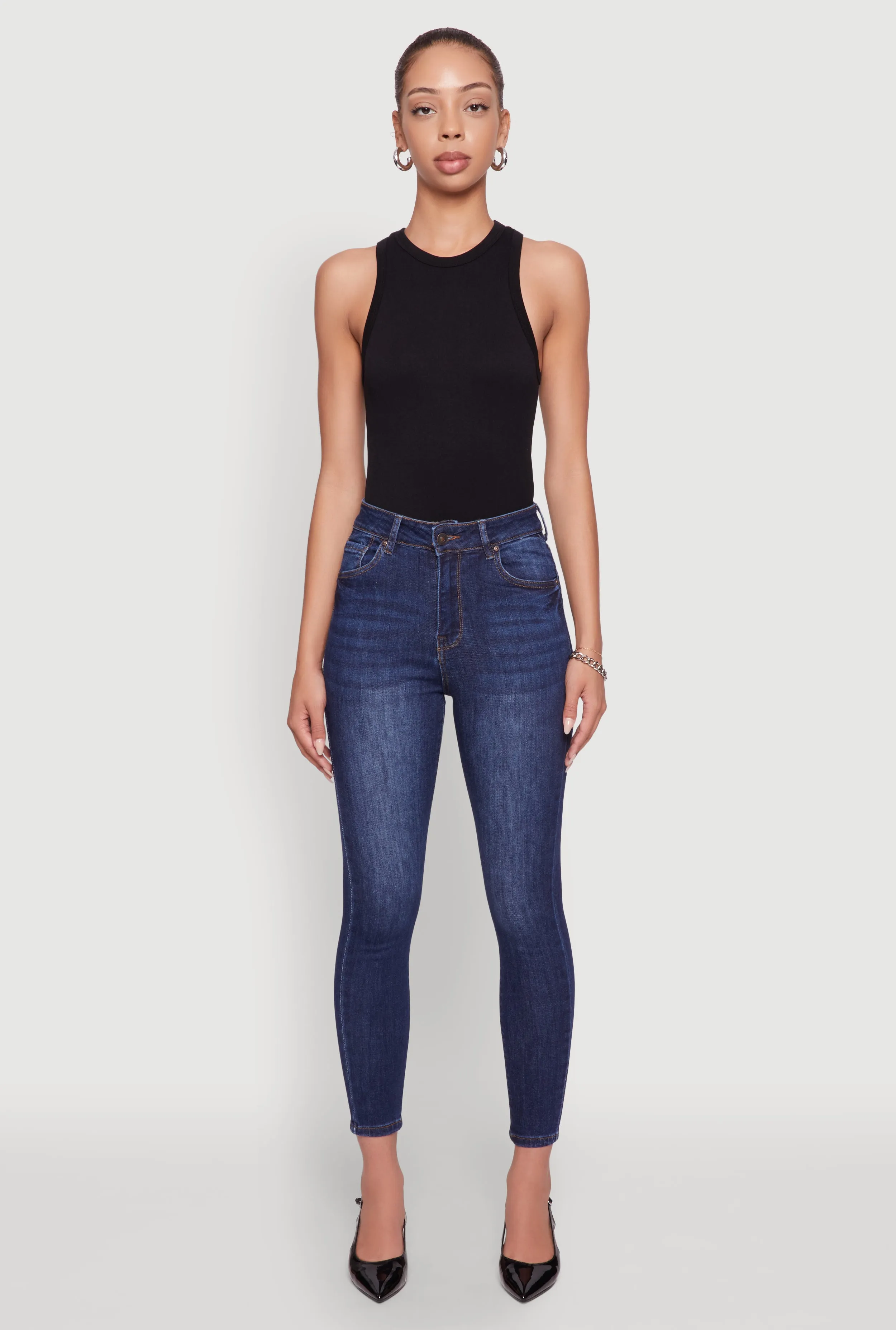 Vintage Lover Loose Trend Setter Vintage Lover WAX High Rise Solid Cropped Skinny Jeans