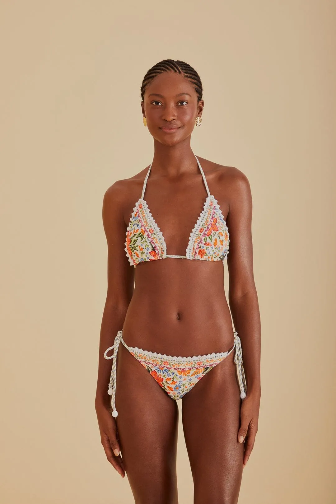 QuickReleaseFastener Bloom Garden Triangle Bikini Top