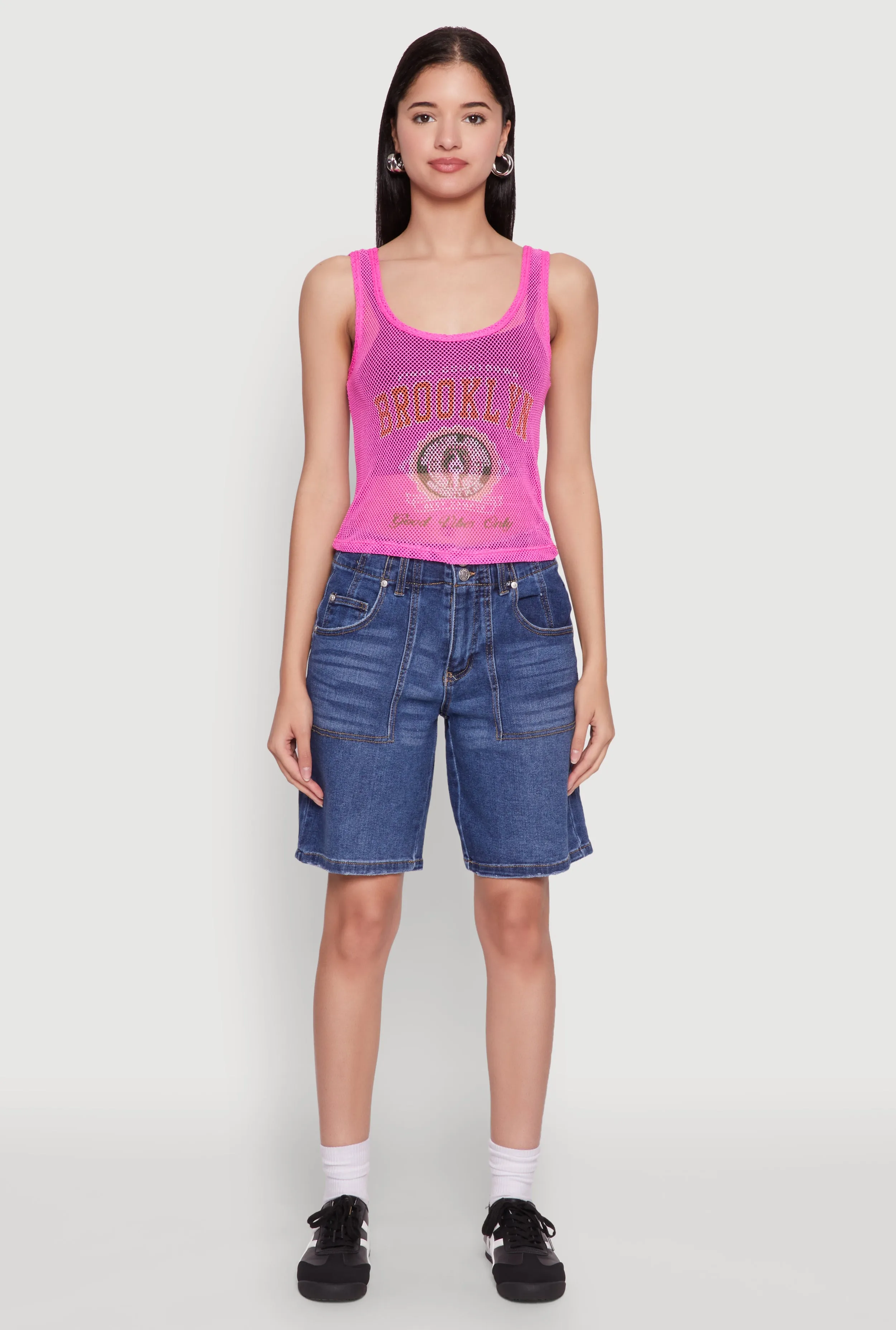 Tension Balanced Brooklyn Graphic Fishnet Tank Top
