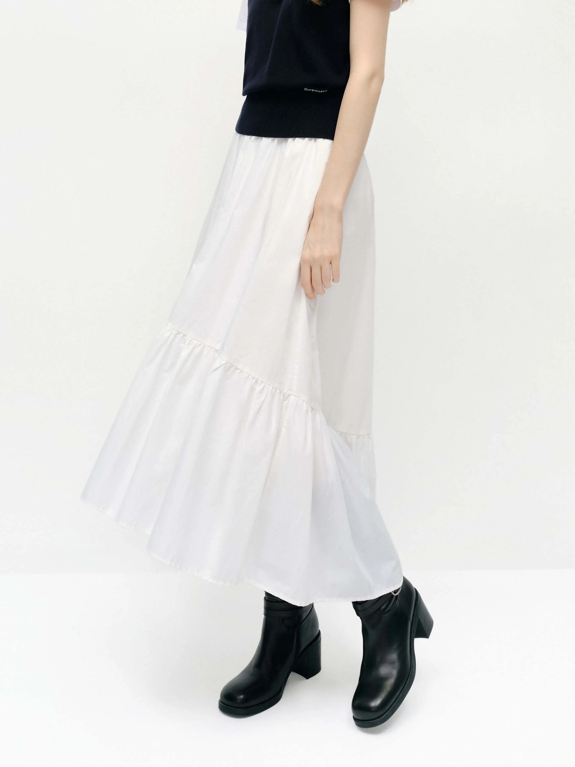 Cotton Blend A-line Skirt Mood Outfit Laid Back Look