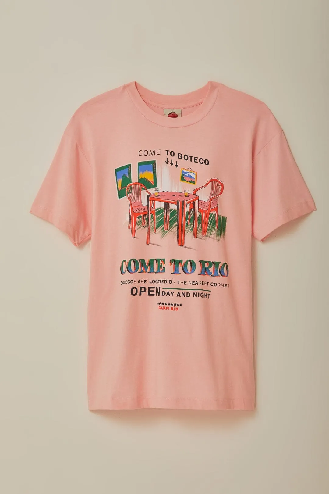 Pink Come To Rio Organic Cotton Relaxed T-Shirt OdorResistantClothing