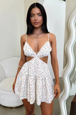 Street Spice Urban Beat Madelyn Cut Out Mini Dress - Rose Floral