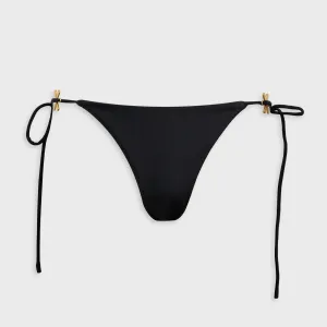 Asta Resort Juliana Bikini Bottom - Black Quick Drainage Weave