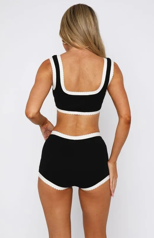 Running Shorts Got Carried Away Booty Shorts Black