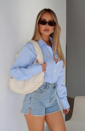 Eco-friendly Tear Resistant Panels New Addiction Denim Shorts Light Blue