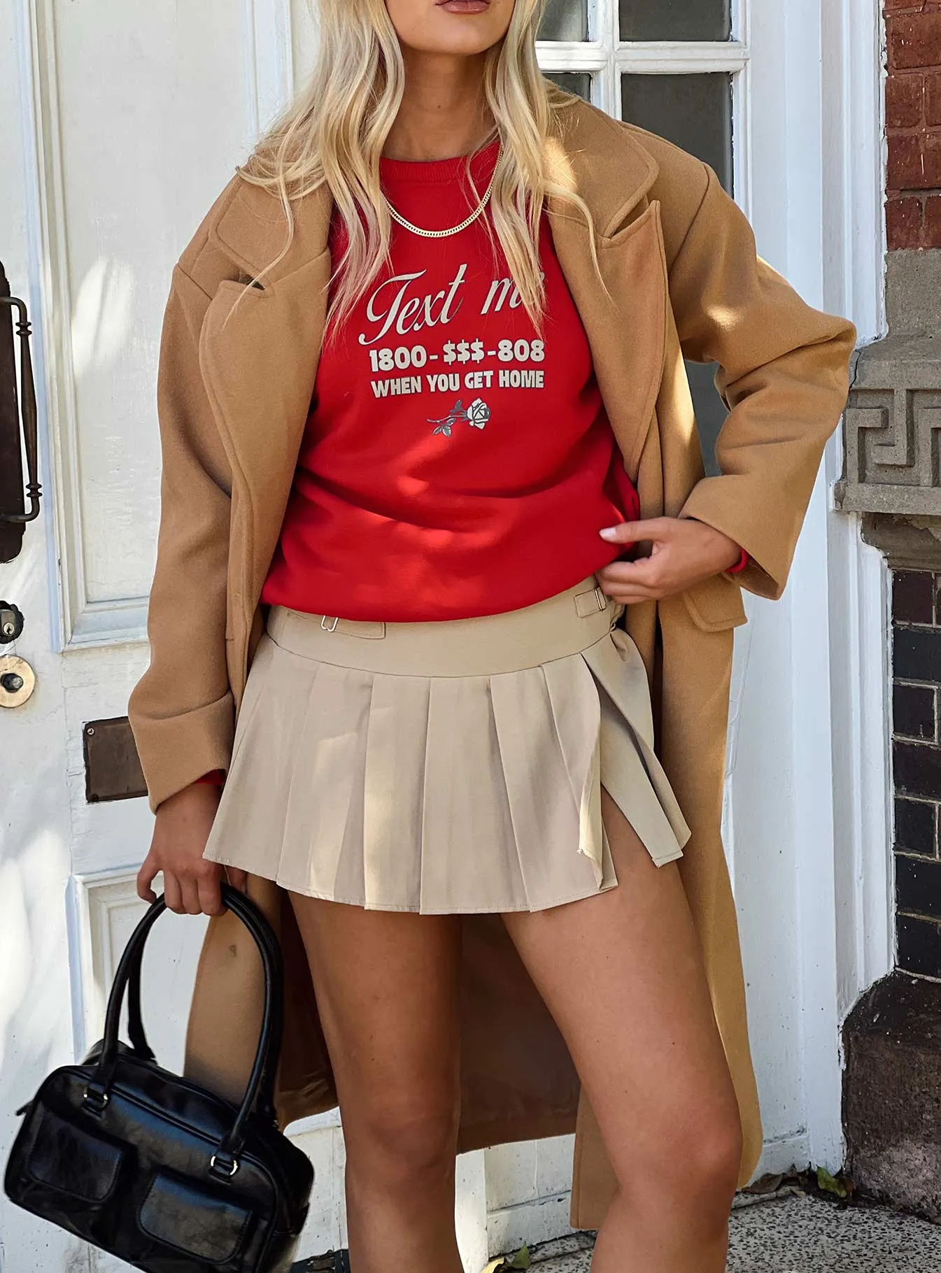 Cartwright Mini Skirt Beige natural fiber Light Wear