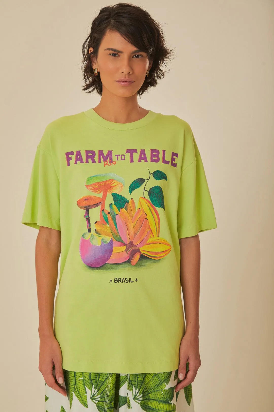 Green Farm Rio To Table Organic Cotton T-Shirt Summer Glow