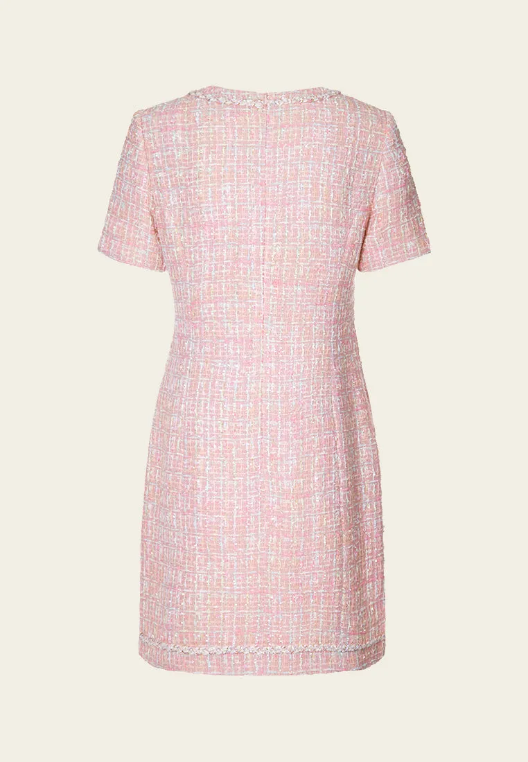 Pastel structured Flap-pocket Dress SnagResistant Weave Organic Cotton Certification