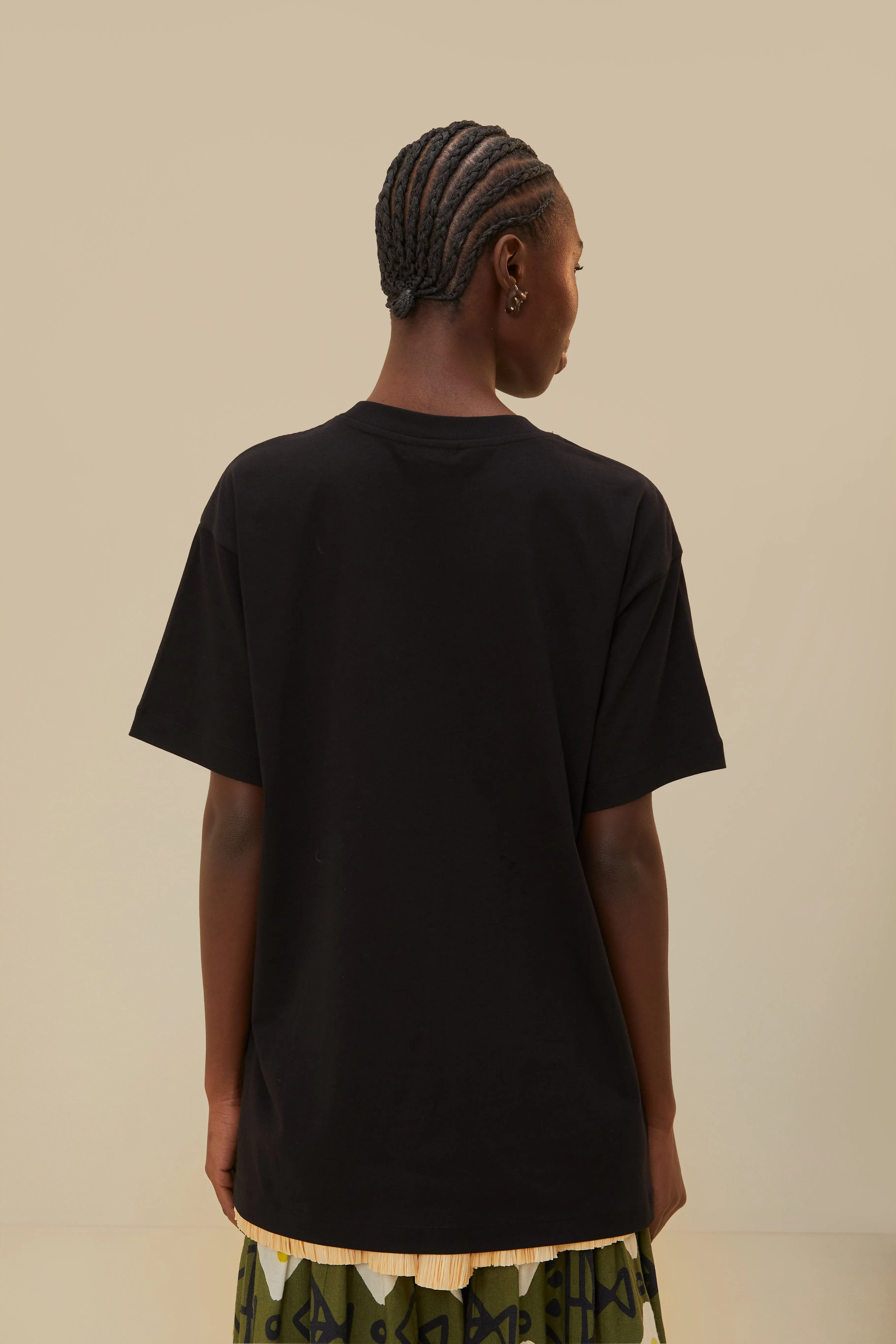 Family Style AntiPilling Technology Black Amazonia Organic Cotton Relaxed T-Shirt