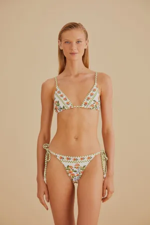 Fairy Mood Evening Glow White Banana Vitamin Side Tie Bikini Bottom
