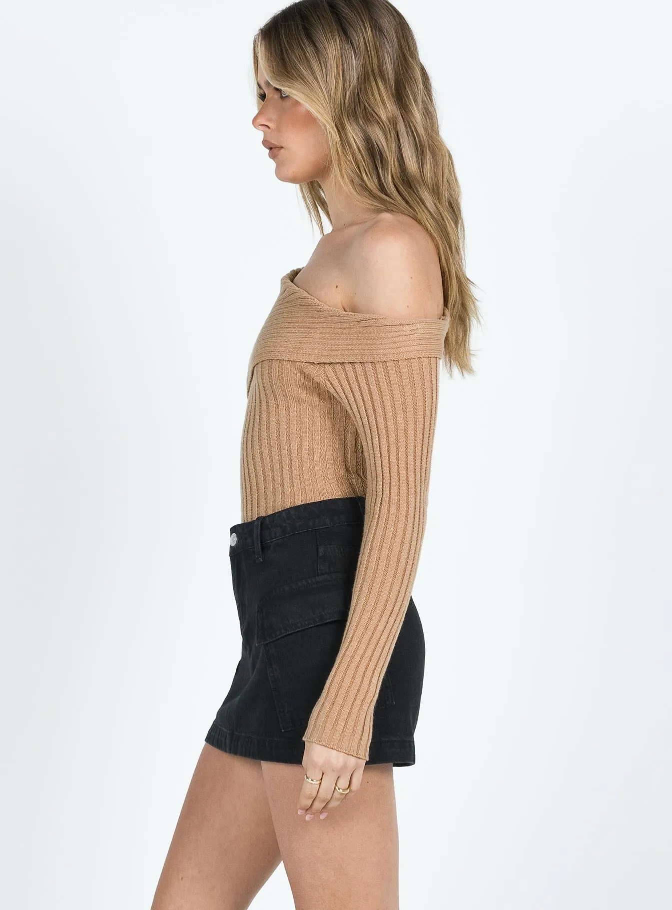 Date night Sleek Comfort Zakai Cargo Mini Skirt Black Denim