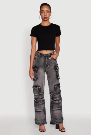 Daisy Mineral Wash Straight Leg Utility Jeans Day Out Style