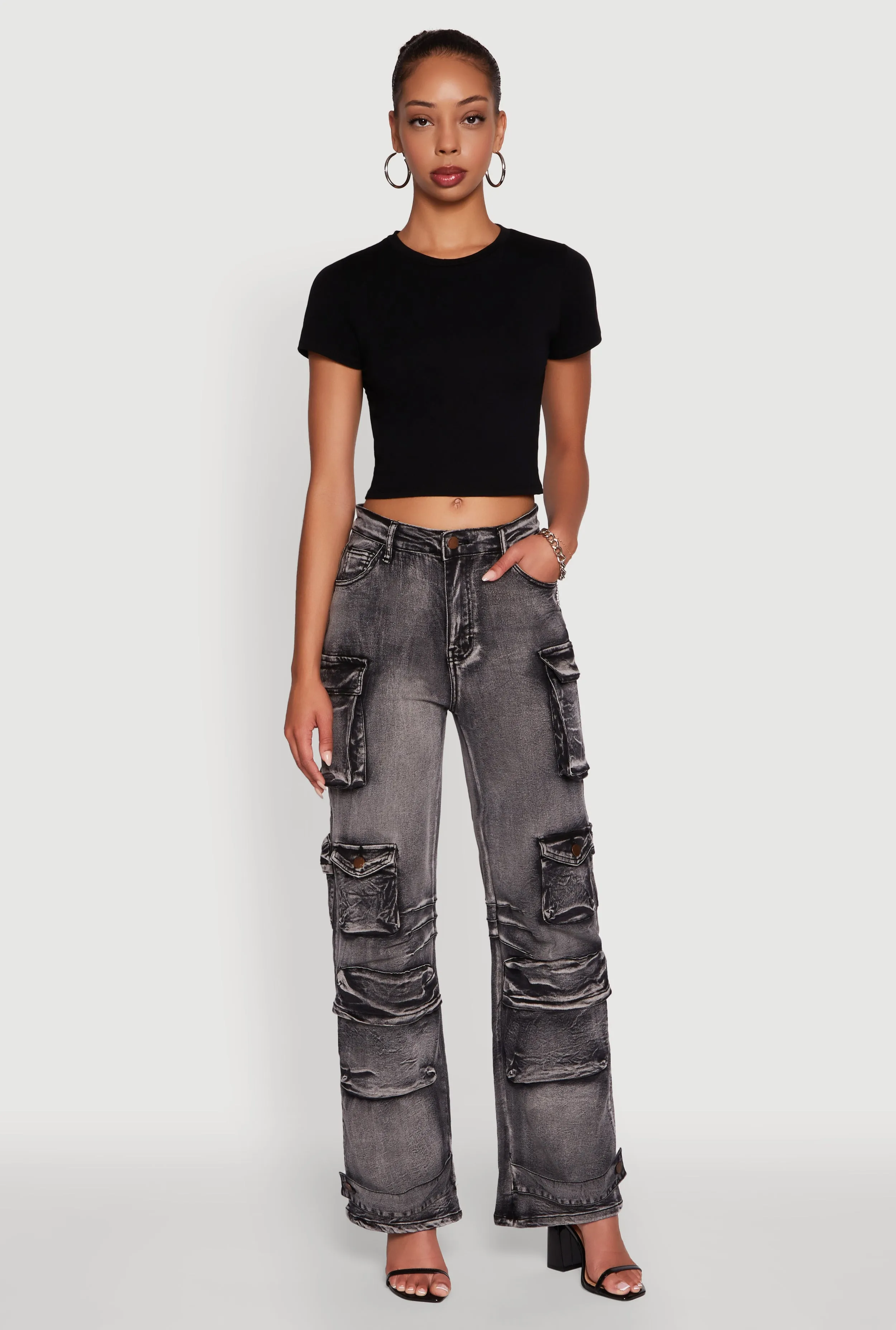 Daisy Mineral Wash Straight Leg Utility Jeans Day Out Style