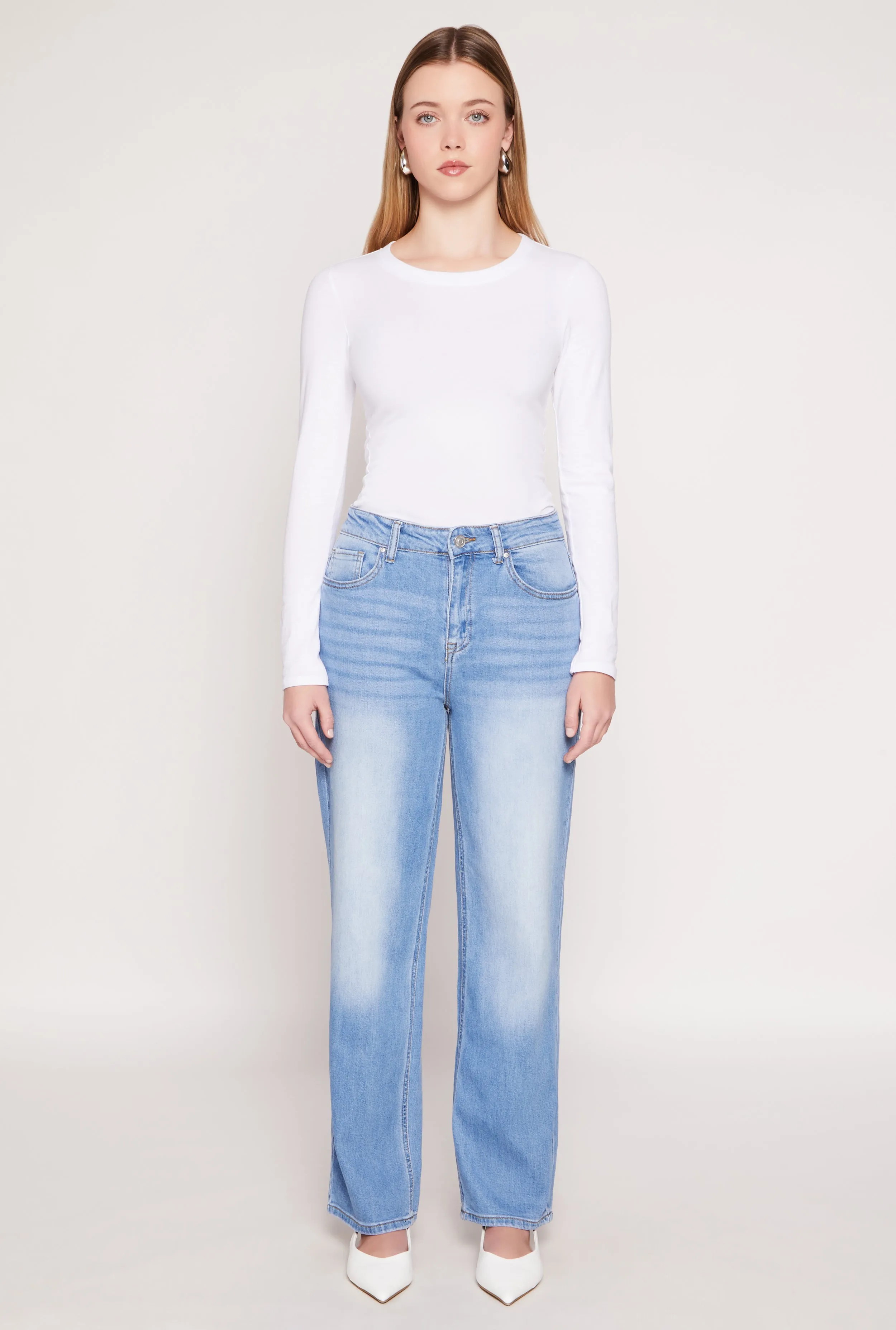 WAX Whiskered 5 Pocket Straight Leg Jeans Timeless Cut Function Ready