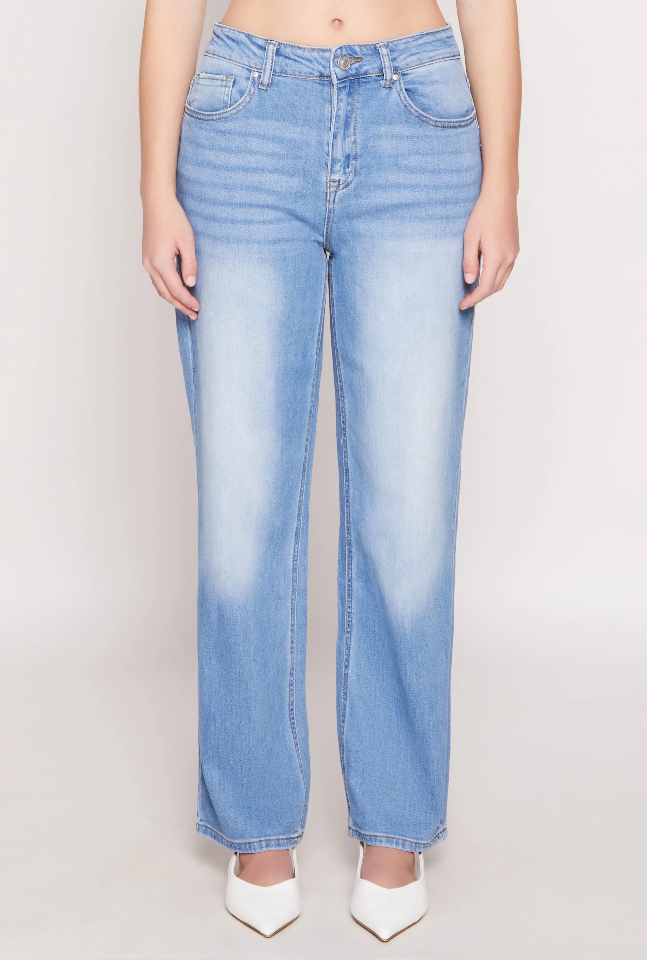 WAX Whiskered 5 Pocket Straight Leg Jeans Casual Staple Urban appeal